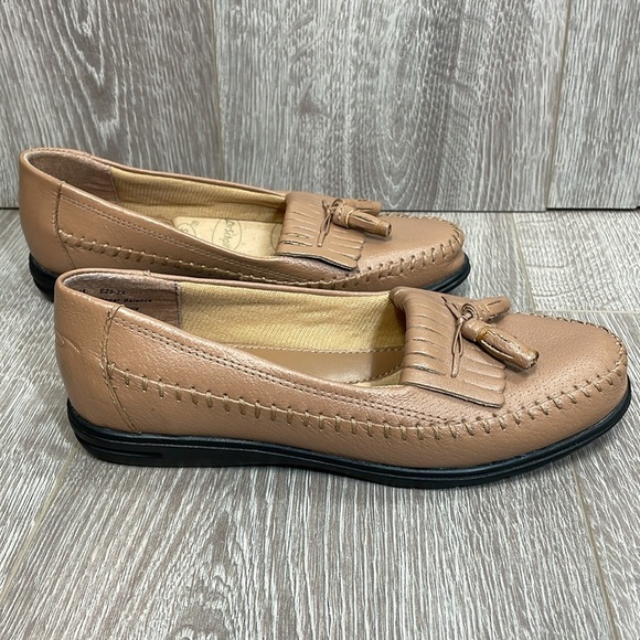 Dr. Scholl's E23-2X Leather Tassel Moccasin Loafers Double Air-Pillow Insoles 5M - Picture 4 of 14